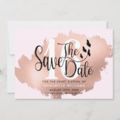 Roos Gold 16e verjaardag Save The Date (Voorkant)