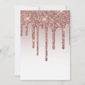 Roos Gold 16e Verjaardag Script Party Kaart (Achterkant)