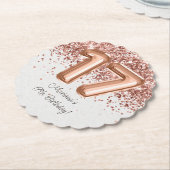 Roos Gold 17e verjaardagsfeestje Kartonnen Onderzetters (Gekanteld)