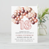 Roos Gold 18e ballonherkenningsnummer Kaart (Staand voorkant)