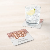 Roos Gold 18e verjaardagsfeestje Kartonnen Onderzetters (Insitu)