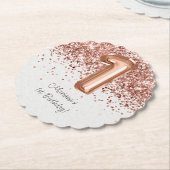 Roos Gold 1e verjaardag Kartonnen Onderzetters (Gekanteld)