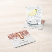 Roos Gold 1e verjaardag Kartonnen Onderzetters (Insitu)