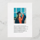 Roos gold 2022 Foto Afstuderen Announcement Kaart (Achterkant)