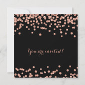 Roos Gold 21e verjaardag Glitter Confetti Black Kaart (Achterkant)