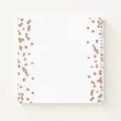 Roos Gold 21e verjaardag Guestbook Confetti White Notitieboek (Achterkant)