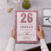 roos Gold 26e verjaardag Kaart