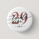 Roos Gold 29th Birthday Button (Voorkant)