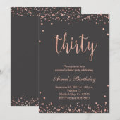 Roos Gold 30e verjaardag uitnodiging (Voorkant / Achterkant)