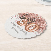 Roos Gold 30ste verjaardagsfeestje Kartonnen Onderzetters (Gekanteld)