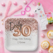 Roos Gold 30ste verjaardagsfeestje Papieren Bordje (Feest)