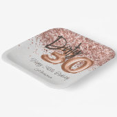 Roos Gold 30ste verjaardagsfeestje Papieren Bordje (Gebogen)