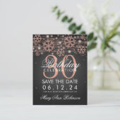 Roos Gold 30th Birthday Save Date Winter Save The Date (Staand voorkant)