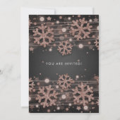 Roos Gold 30th Birthday Winter Glitter Glam Kaart (Achterkant)