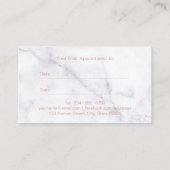 Roos Gold 3D Lips Marble Afspraakkaart Afsprakenkaartje (Achterkant)