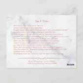 Roos Gold 3D Lips Marble Makeup Instruction Tips Briefkaart (Achterkant)