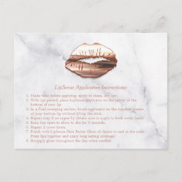 Roos Gold 3D Lips Marble Makeup Instruction Tips Briefkaart