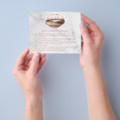 Roos Gold 3D Lips Marble Makeup Instruction Tips Flyer (Hand)