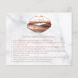 Roos Gold 3D Lips Marble Makeup Instruction Tips Flyer
