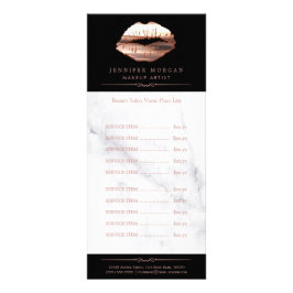 Roos Gold 3D Lips Marmeren Schoonheidssalon prijsl Reclamekaart