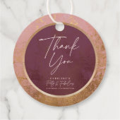 Roos Gold 40e verjaardag Bedankjes Labels (Achterkant)