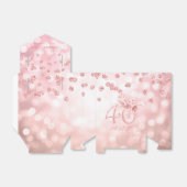 Roos Gold 40e verjaardag Hartelijk dank Bedankdoosjes (Uitgevouwen)