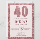 roos Gold 40e verjaardag Kaart (Voorkant)