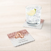 Roos Gold 4e verjaardagsfeestje Kartonnen Onderzetters (Insitu)