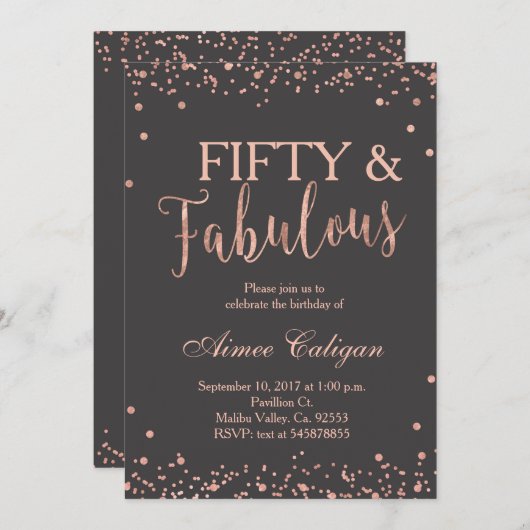 Roos Gold 50 dagen en uitnodiging tot het indienen (Voorkant / Achterkant)