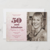 Roos Gold 50 en fantastische elegante 50-jarige ve Kaart (Voorkant)