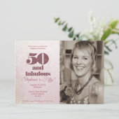 Roos Gold 50 en fantastische elegante 50-jarige ve Kaart (Staand voorkant)