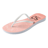 Roos Gold 50 en verbluffend glitter Teenslippers (Schuin)