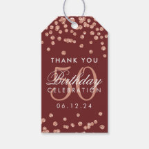 Roos Gold 50 Verjaardag Bedankt Confetti Bourgondi