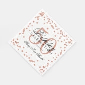 Roos Gold 50e verjaardag Glitter Confetti White Servet (Hoek)