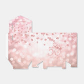 Roos Gold 50e verjaardag Hartelijk dank Bedankdoosjes (Uitgevouwen)