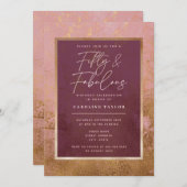 Roos Gold 50e verjaardag Kaart (Voorkant / Achterkant)