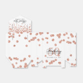 Roos Gold 50th Birthday Bedankt Confetti White Bedankdoosjes (Uitgevouwen)