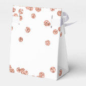 Roos Gold 50th Birthday Bedankt Confetti White Bedankdoosjes (Achterkant)