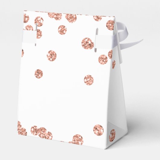 Roos Gold 50th Birthday Bedankt Confetti White Bedankdoosjes (Achterkant)