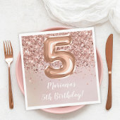 Roos Gold 5e verjaardagsfeestje Servet