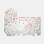 Roos Gold 60e verjaardag Hartelijk dank Floral Sil Bedankdoosjes (Uitgevouwen)