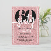 Roos Gold 60ste verjaardagsfeestje Kaart (Staand voorkant)