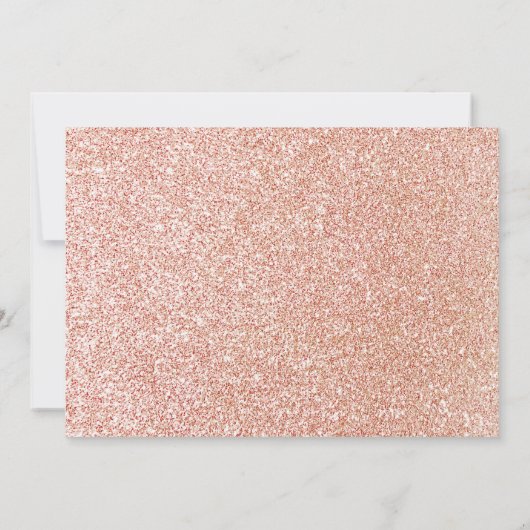 Roos Gold 60th Birthday Invitation - Vrouw 60th Kaart (Achterkant)