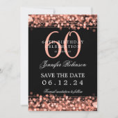 Roos Gold 60th Birthday Sla de datum op met detail Kaart (Voorkant)