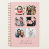 Roos Gold 6 Foto Jouw naam Monogram Planner (Voorkant)
