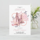 Roos Gold 70e Verjaardag Verrassing Kaart (Staand voorkant)