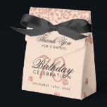 Roos Gold 70th Birthday Bedankt Confetti Blush Bedankdoosjes<br><div class="desc">Elegant "Thank You" 70th Birthday Roos Gold Faux Glitter Confetti Blush Pink design.</div>