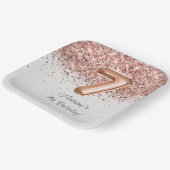 Roos Gold 7e verjaardagsfeestje Papieren Bordje (Gebogen)