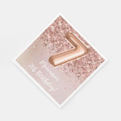 Roos Gold 7e verjaardagsfeestje Servet (Hoek)