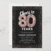 Roos Gold 80ste verjaardag Kaart (Voorkant)